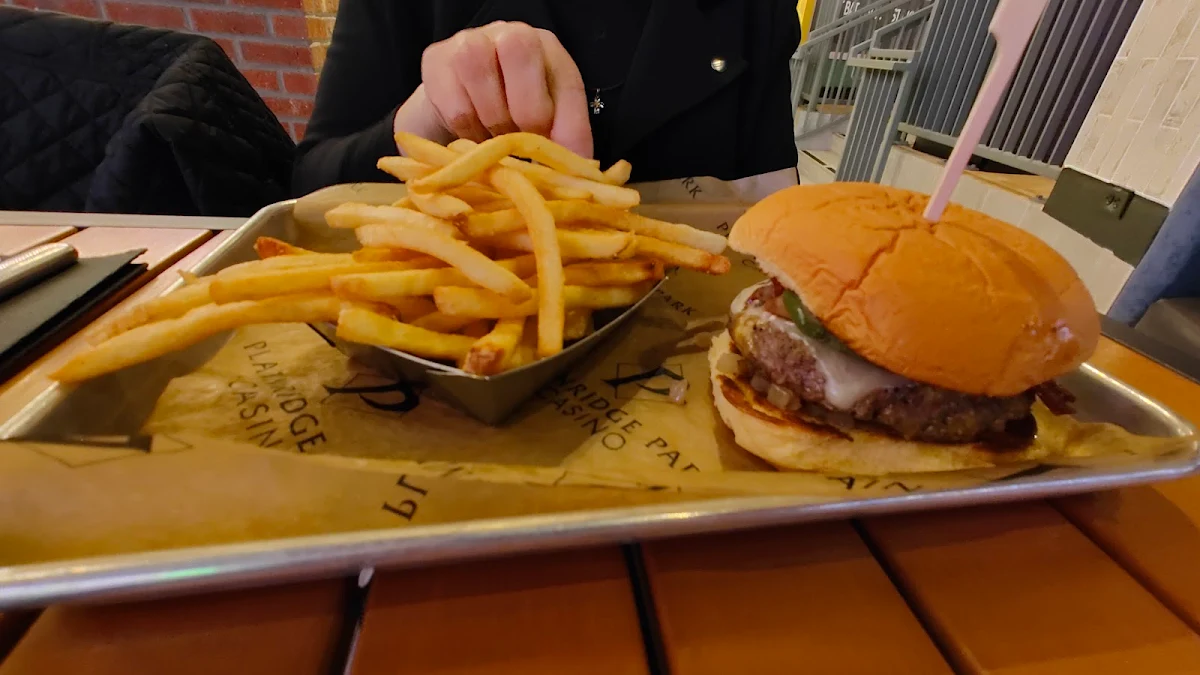 Bacon Cheddar Burger with Fries