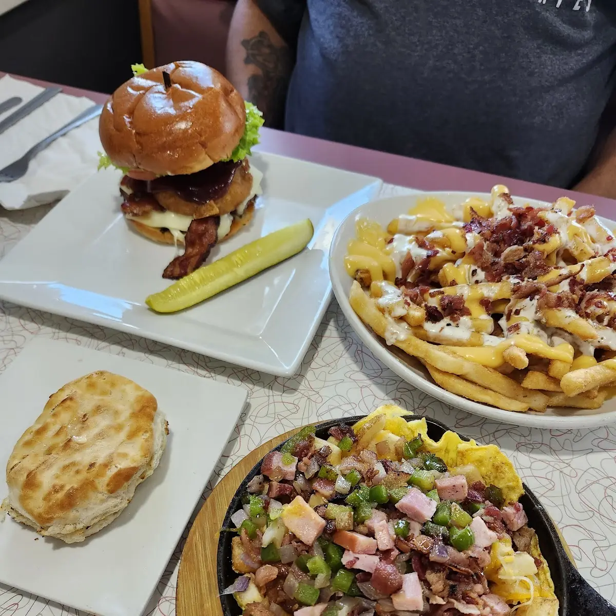 Cowboy Burger and Fries