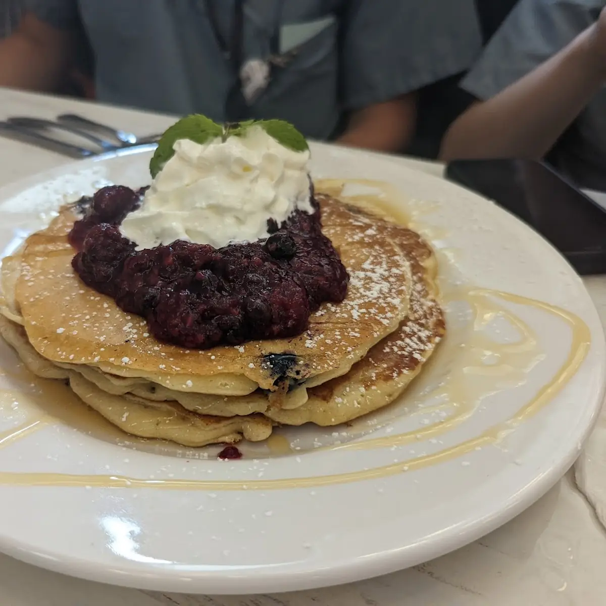 Lemon Ricotta Blueberry Pancakes