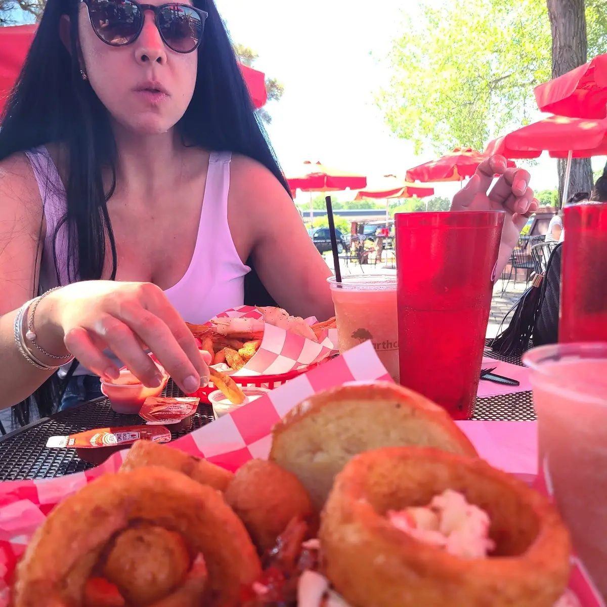 Pulled Pork and Onion Rings