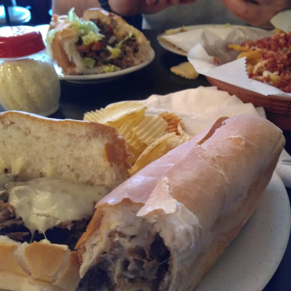 Steak Sub and Bacon Cheddar Fries
