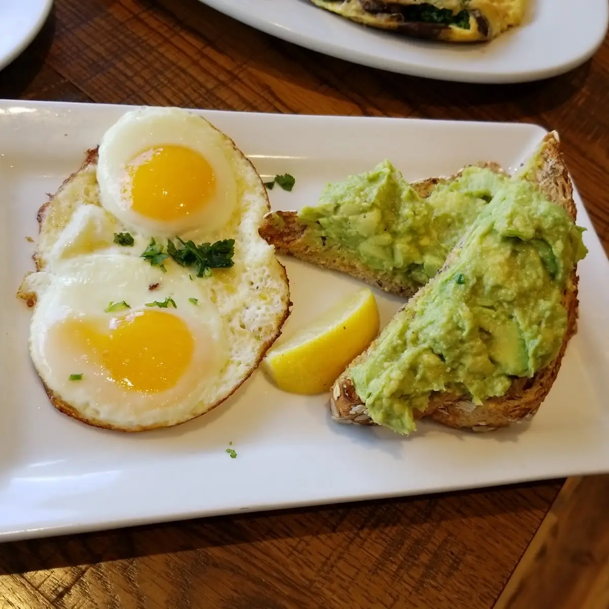 Avocado Toast with Sunny Side Up Eggs