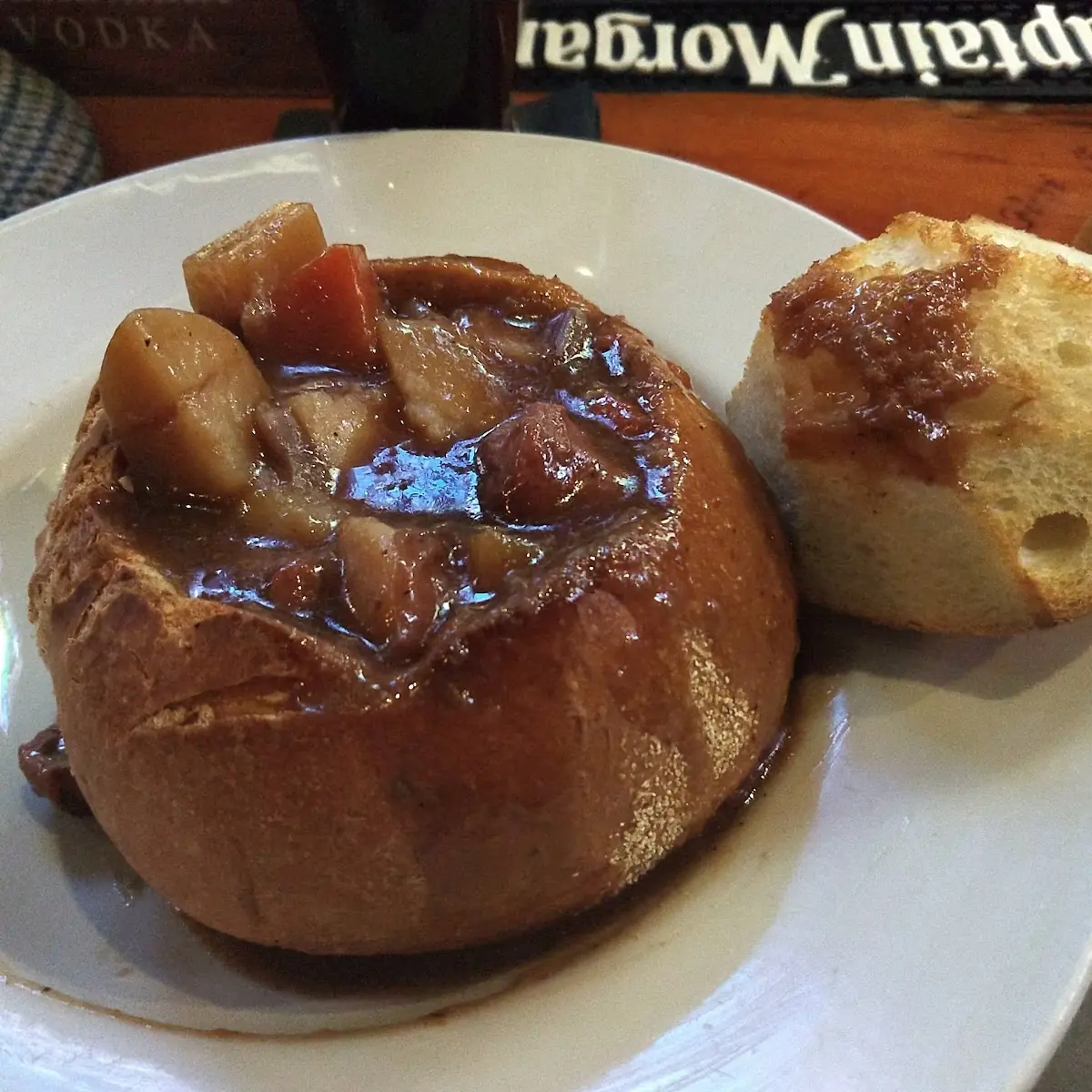 Beef Stew in a Bread Bowl