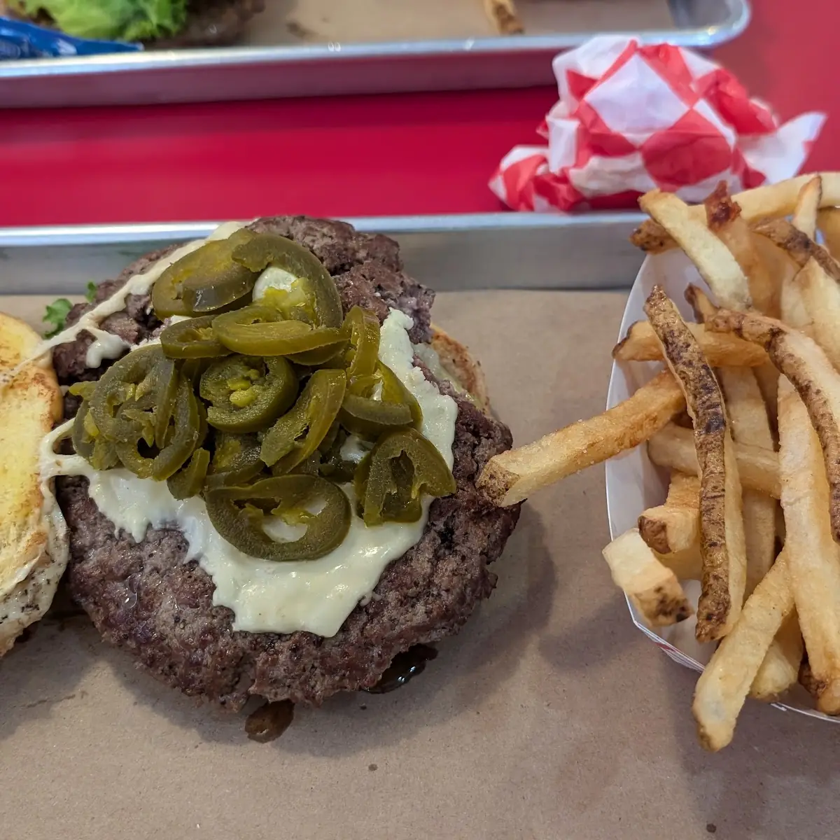 Cheese Burger with Jalapeños