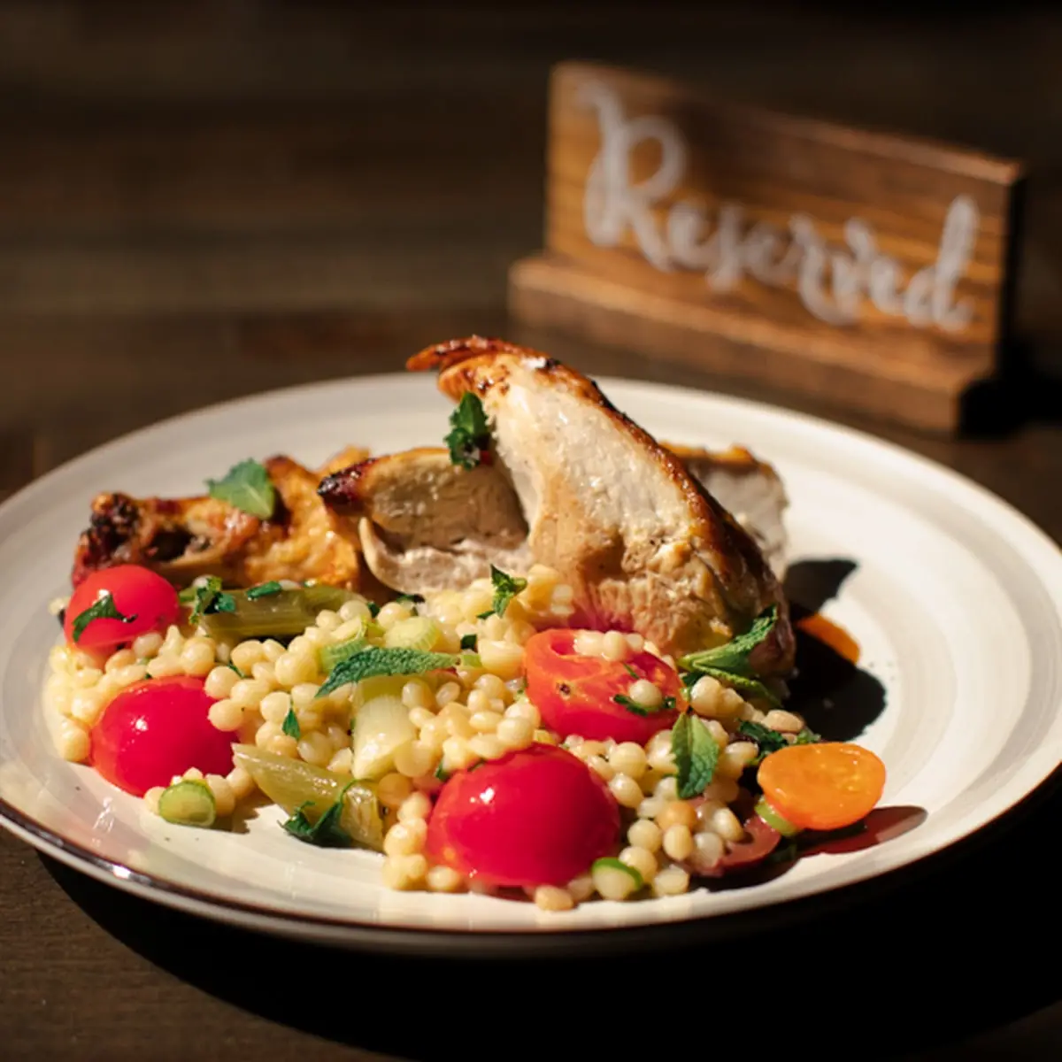 Farro Salad with Pan Roasted Quail