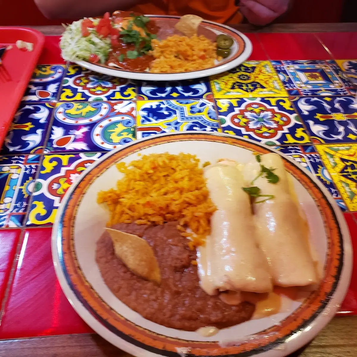 Enchilada Rice Beans & Drink