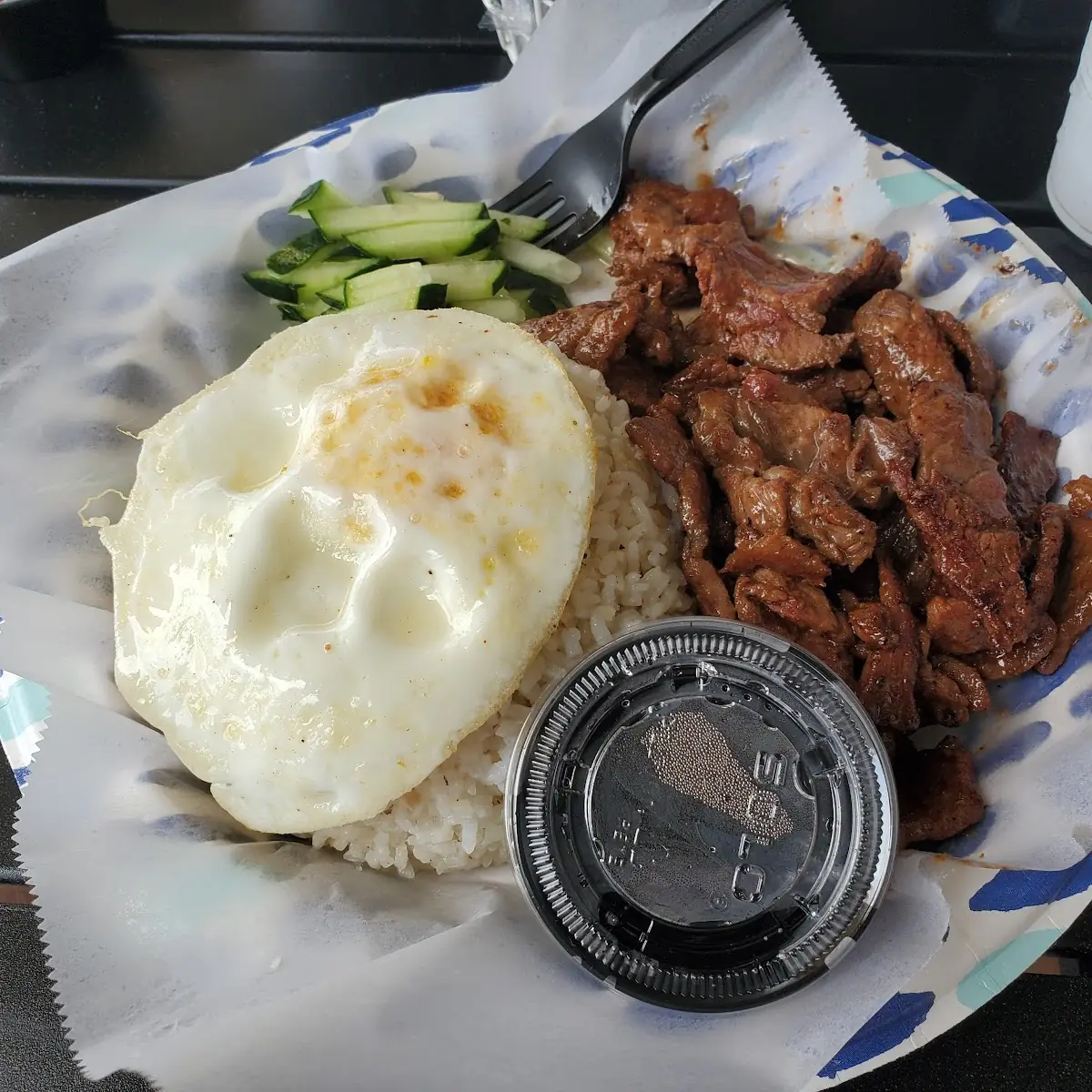 Steak Eggs Rice