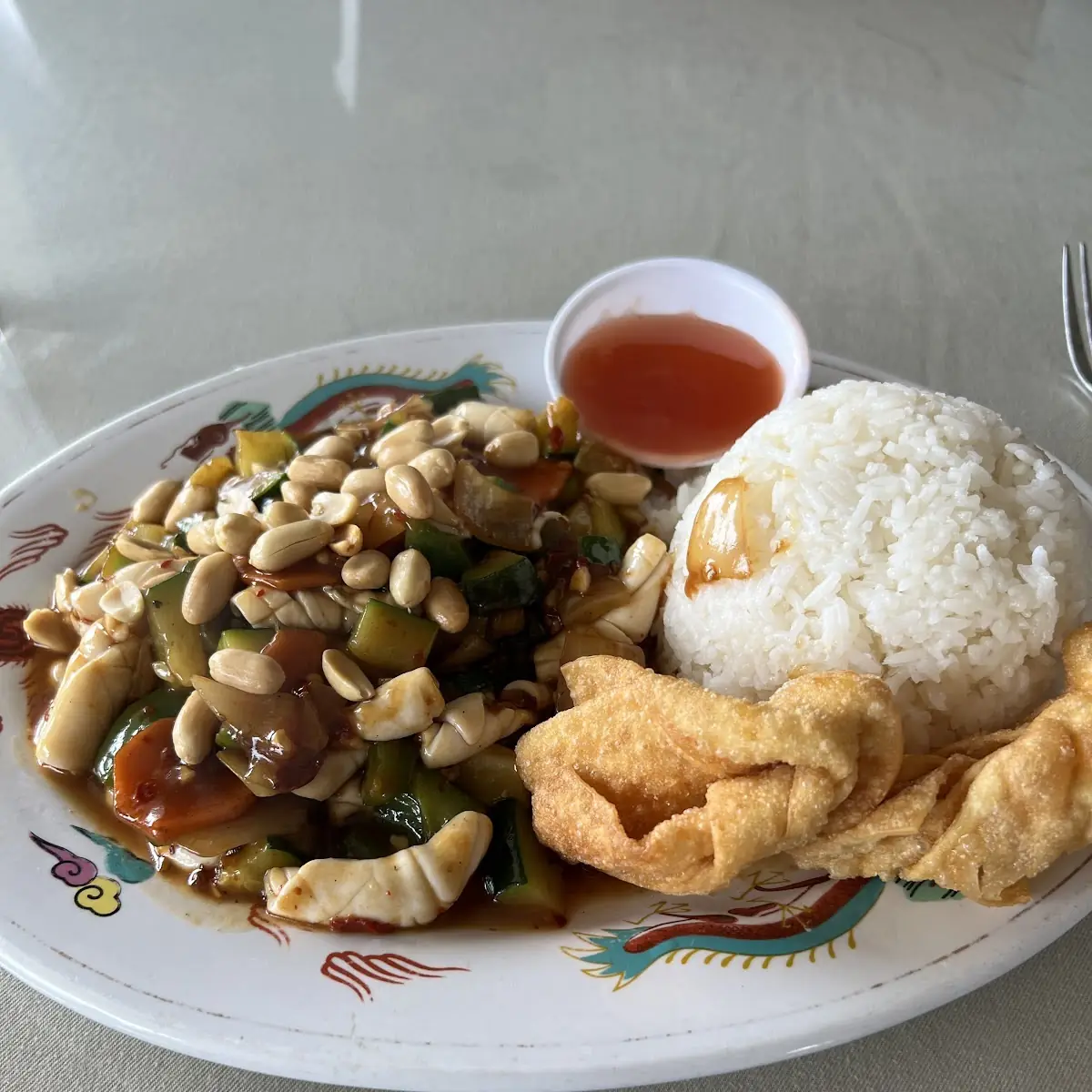 Almond Chicken Rice Plate