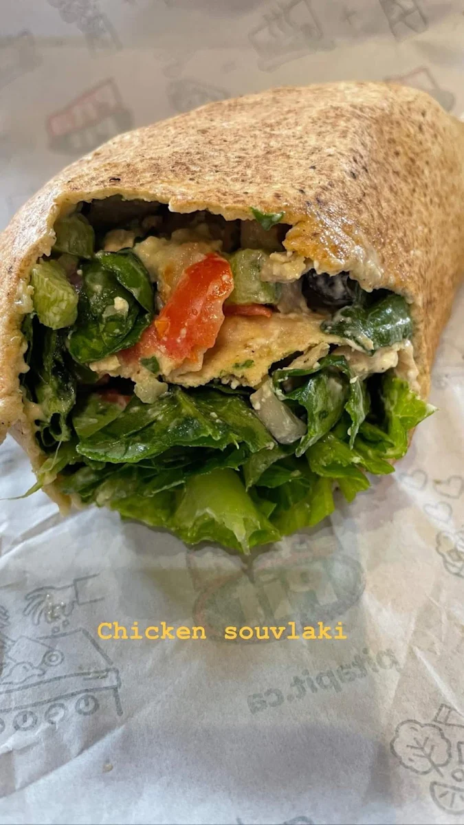 Chicken Souvlaki Pita, Pita Pit