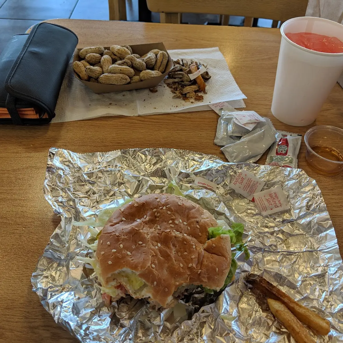 Single Cheese Burger and Fries