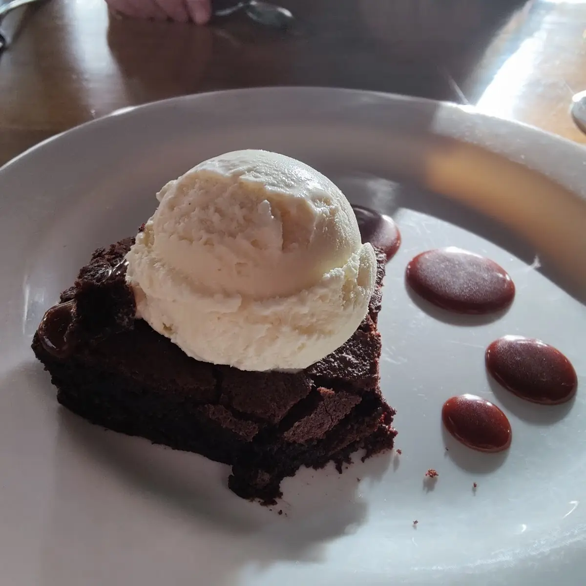 Brownie with Vanilla Ice Cream