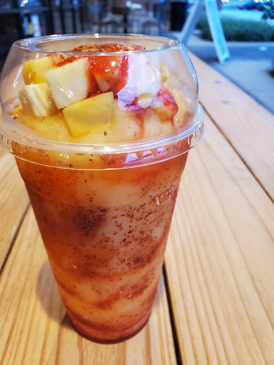 Mangonada with Mango Slices on Top