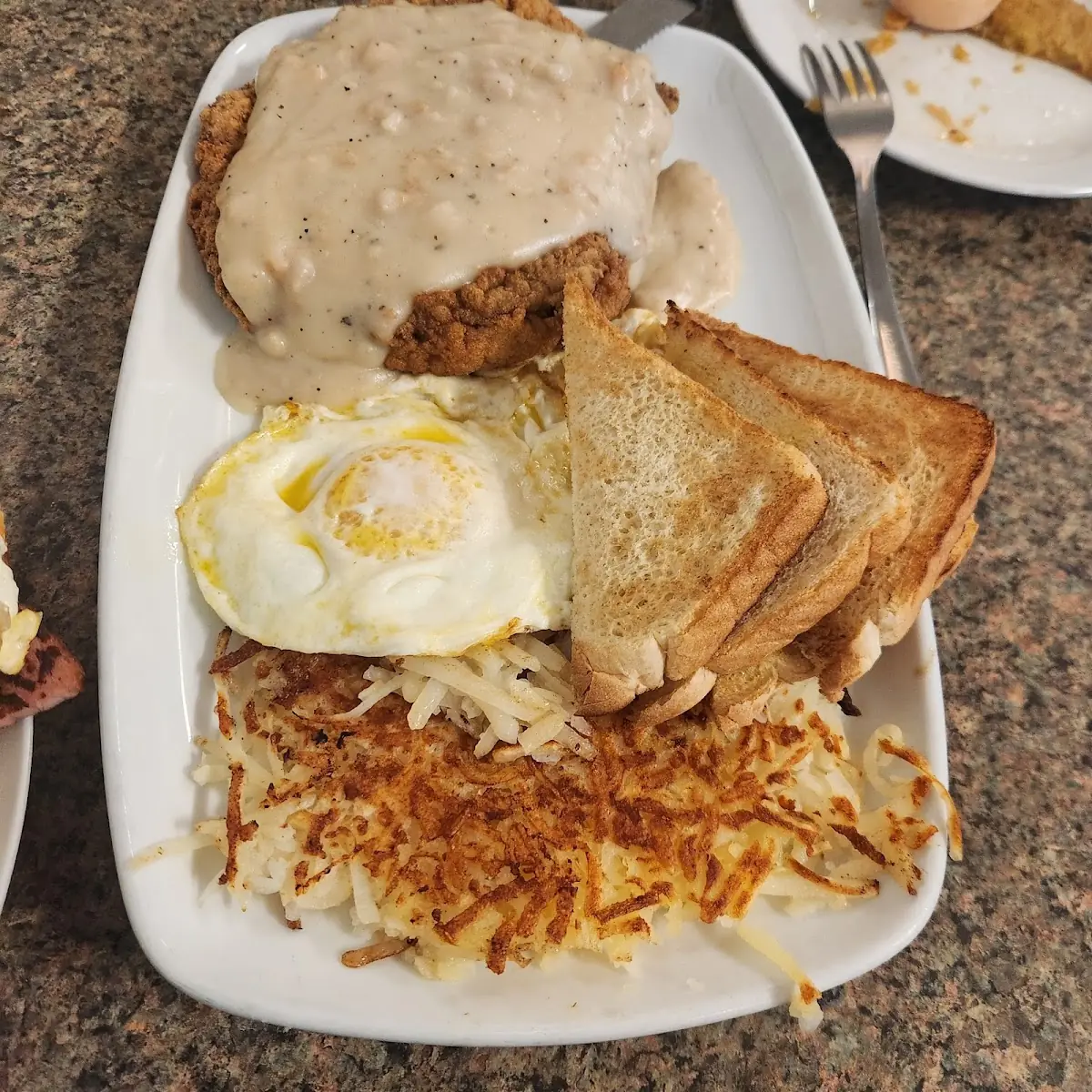 2 Eggs Country Fried Steak