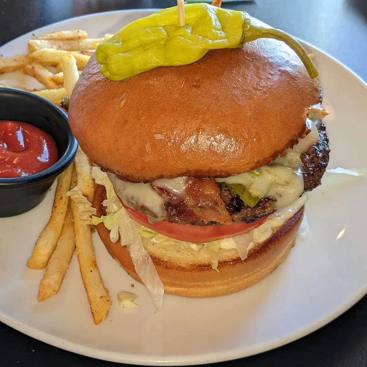Green Chile Cheese Burger