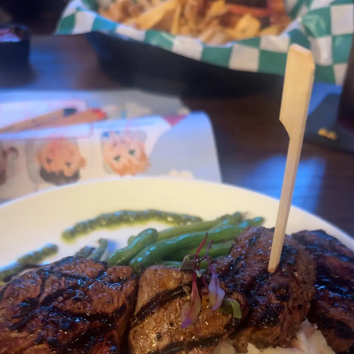 Mashed Potatoes and Green Beans