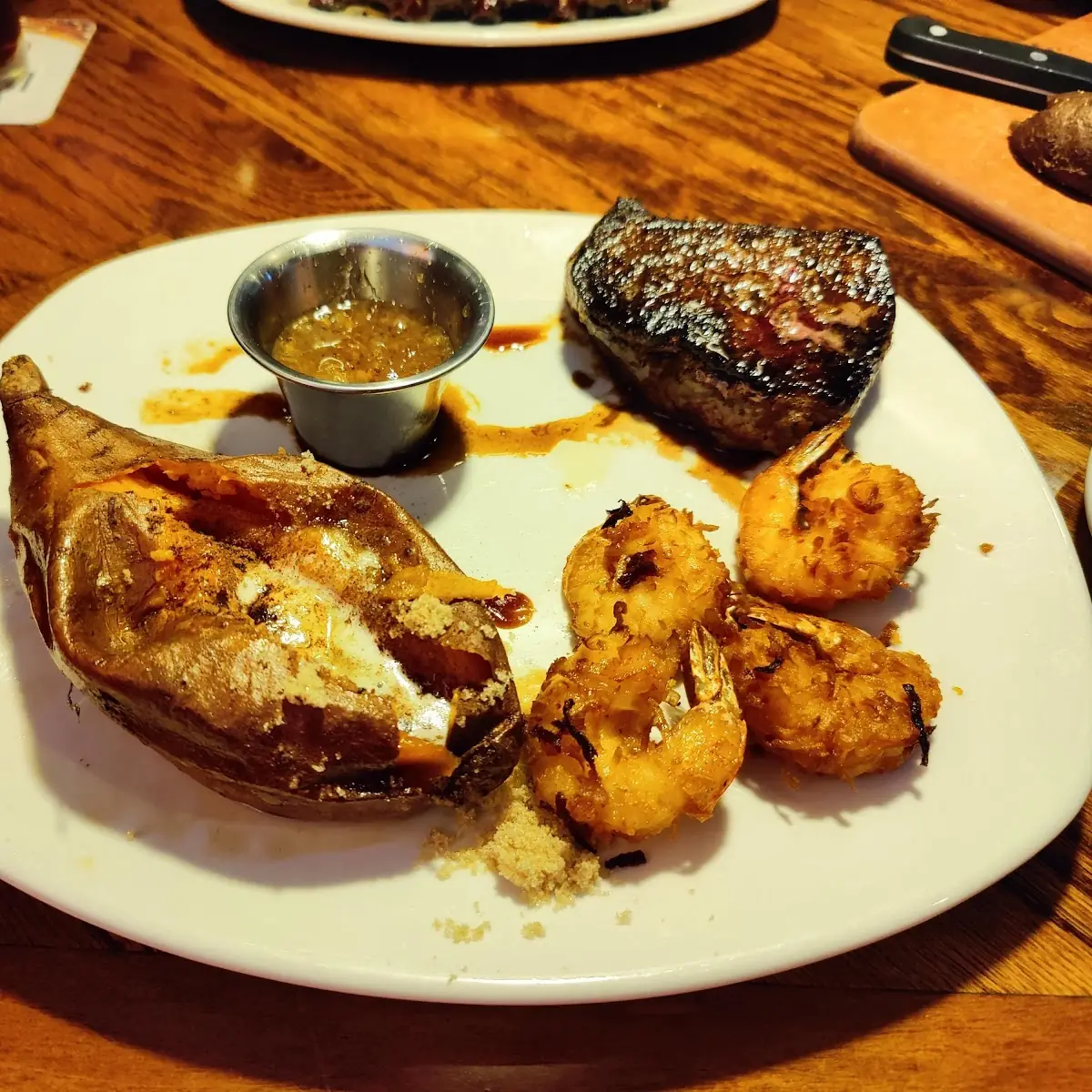 6oz Sirloin Steak and Shirmp