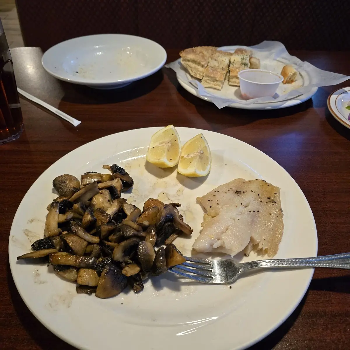 Grouper with Sautéed Mushrooms
