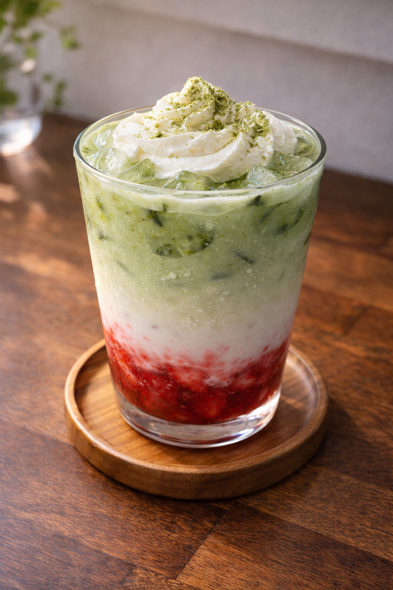 Strawberry Matcha Latte
