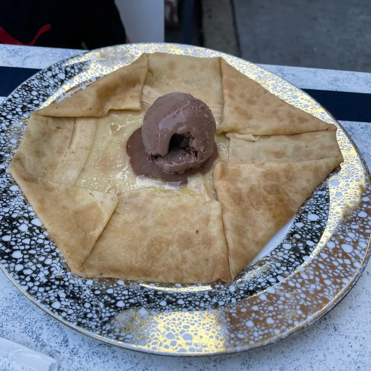 Chocolate Ice Cream Crepe