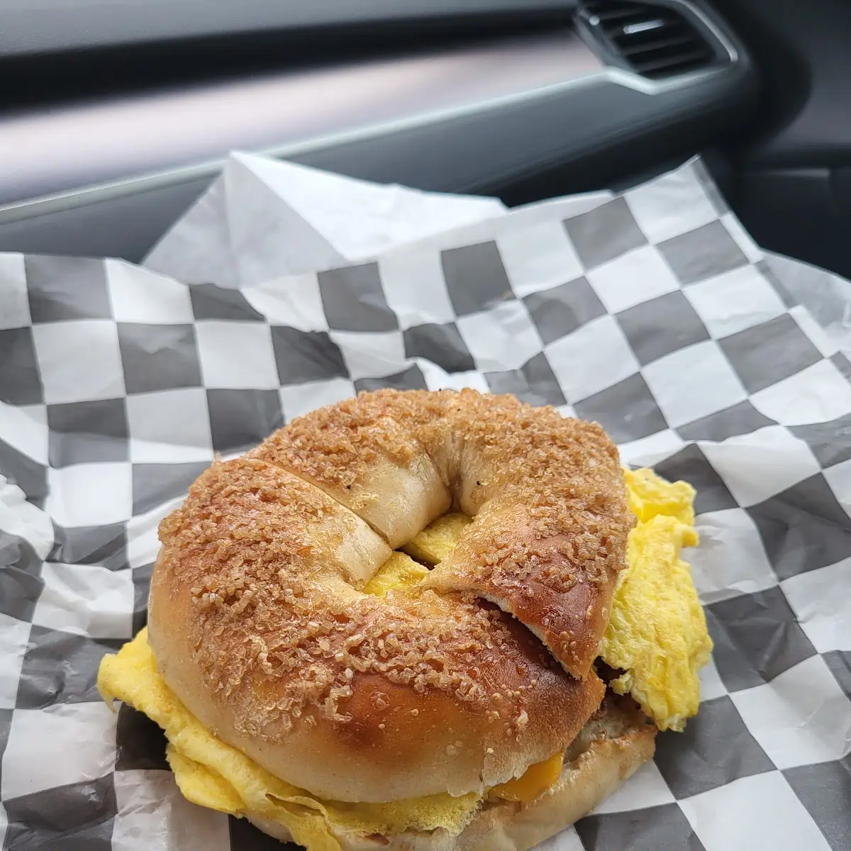 Jalapeno Cheddar Bagel with Bacon Egg and Cheese