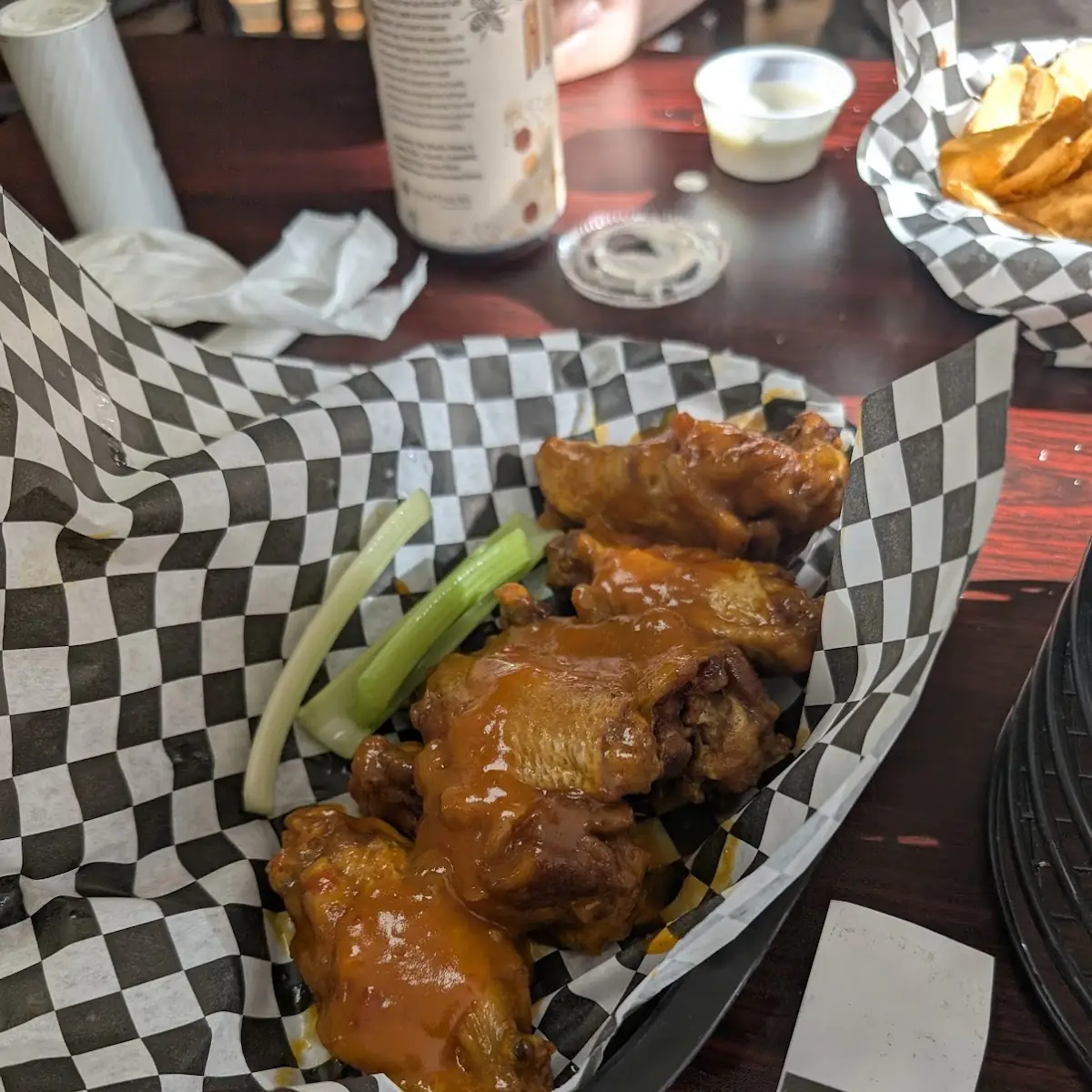 Spicy Buffalo Wings and Celery