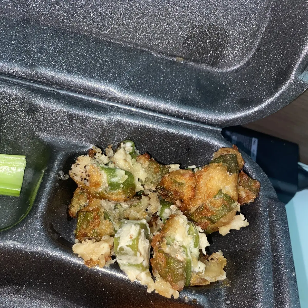 Lemon Pepper Wings and Fried Okra