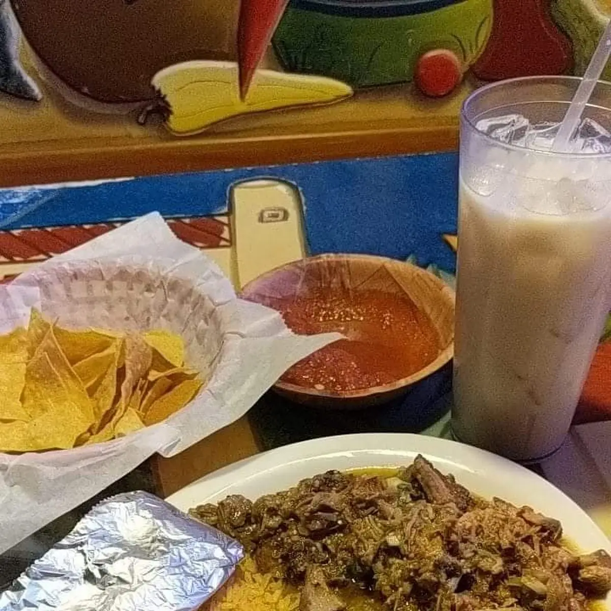 One Taco One Beef Burrito Rice and Beans