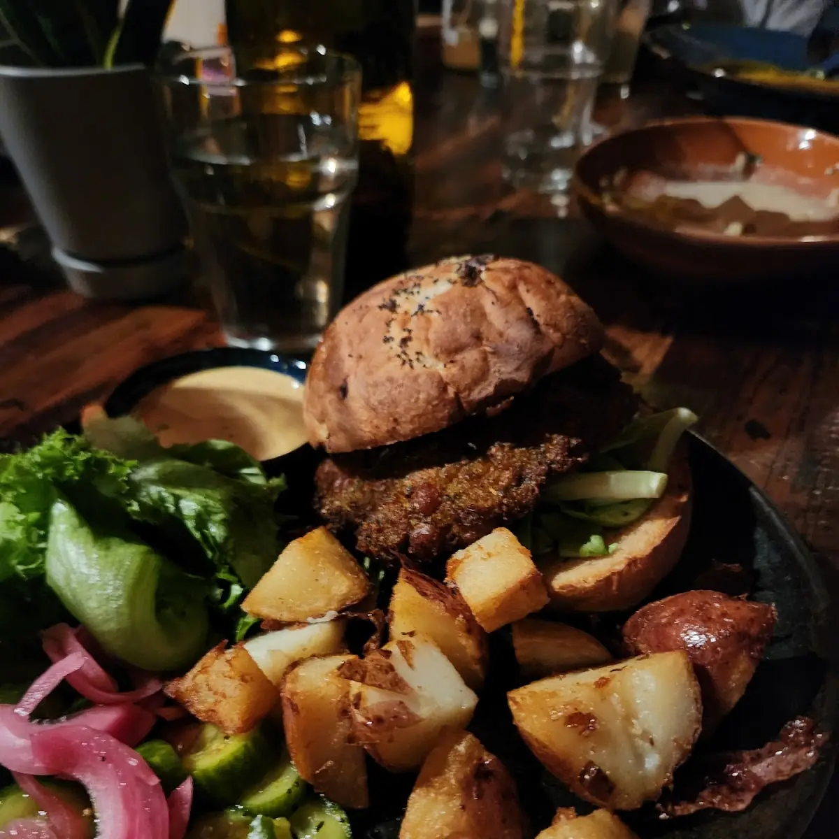 Chickpea Hemp Seed Veggie Burger