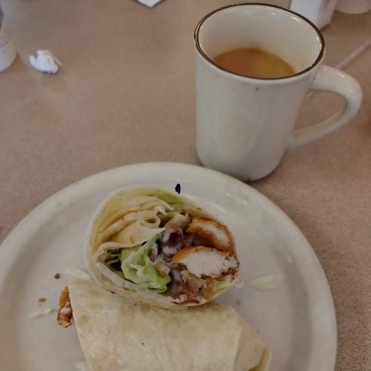 Chicken Tender Wrap with Ranch Dressing