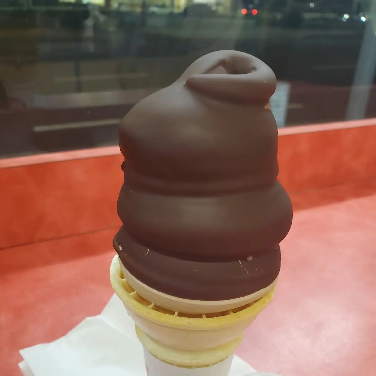 Chocolate Ice Cream Dipped Cone