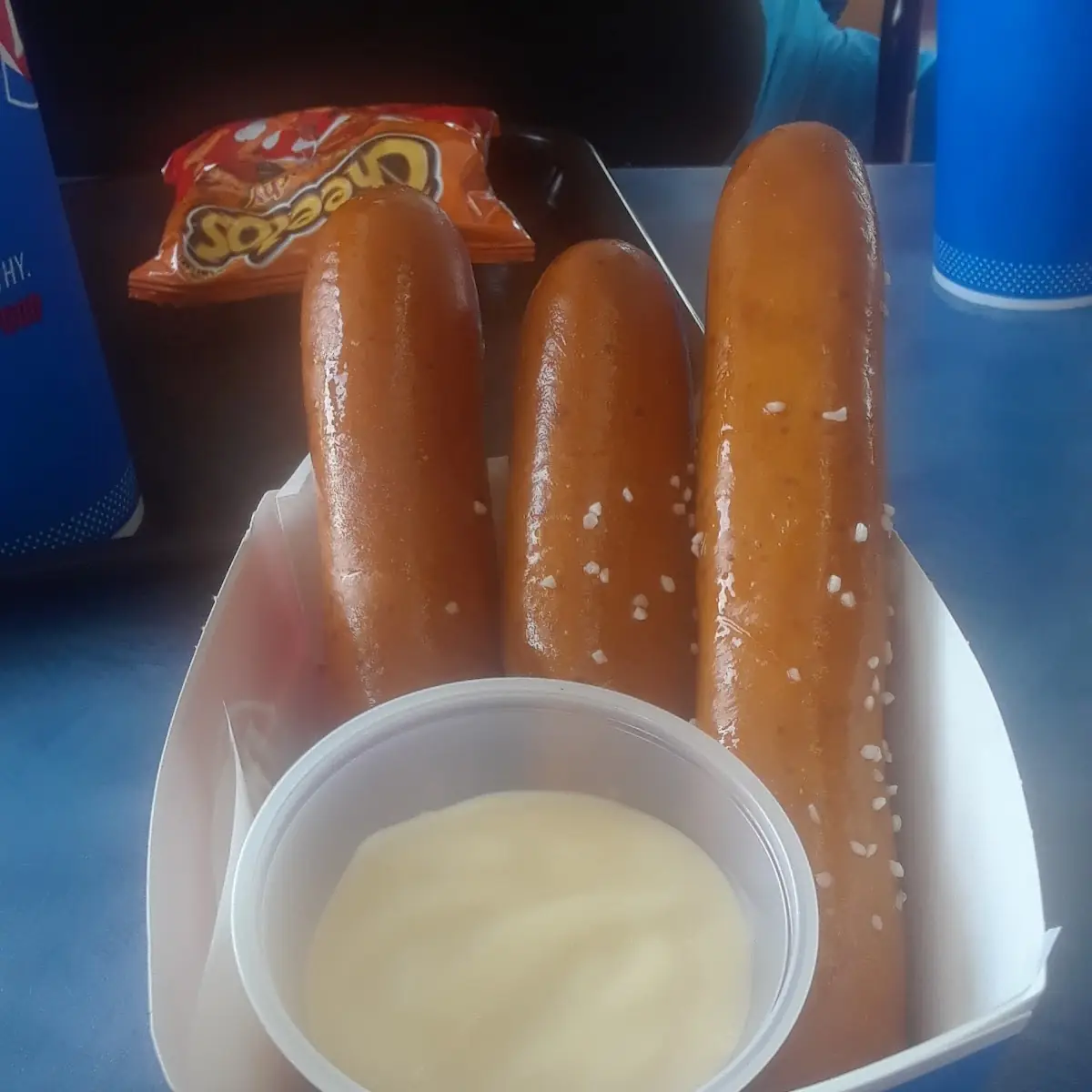 Pretzel Sticks with Queso Dip