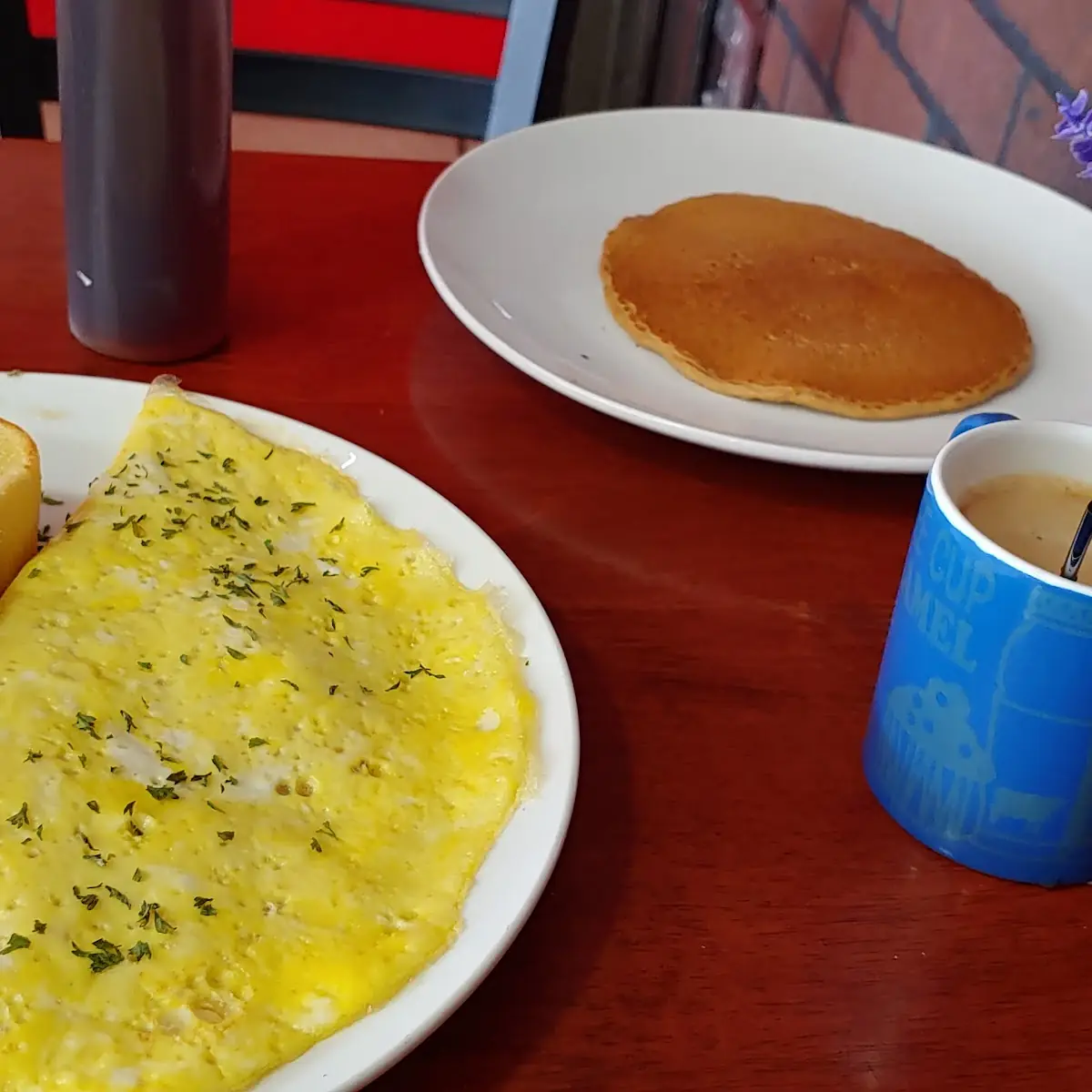 Omelette Pancakes & Coffee