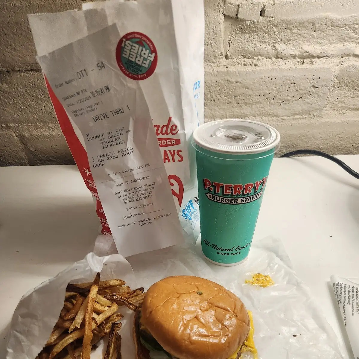 Double Cheeseburger Combo with Bacon and Jalapeños