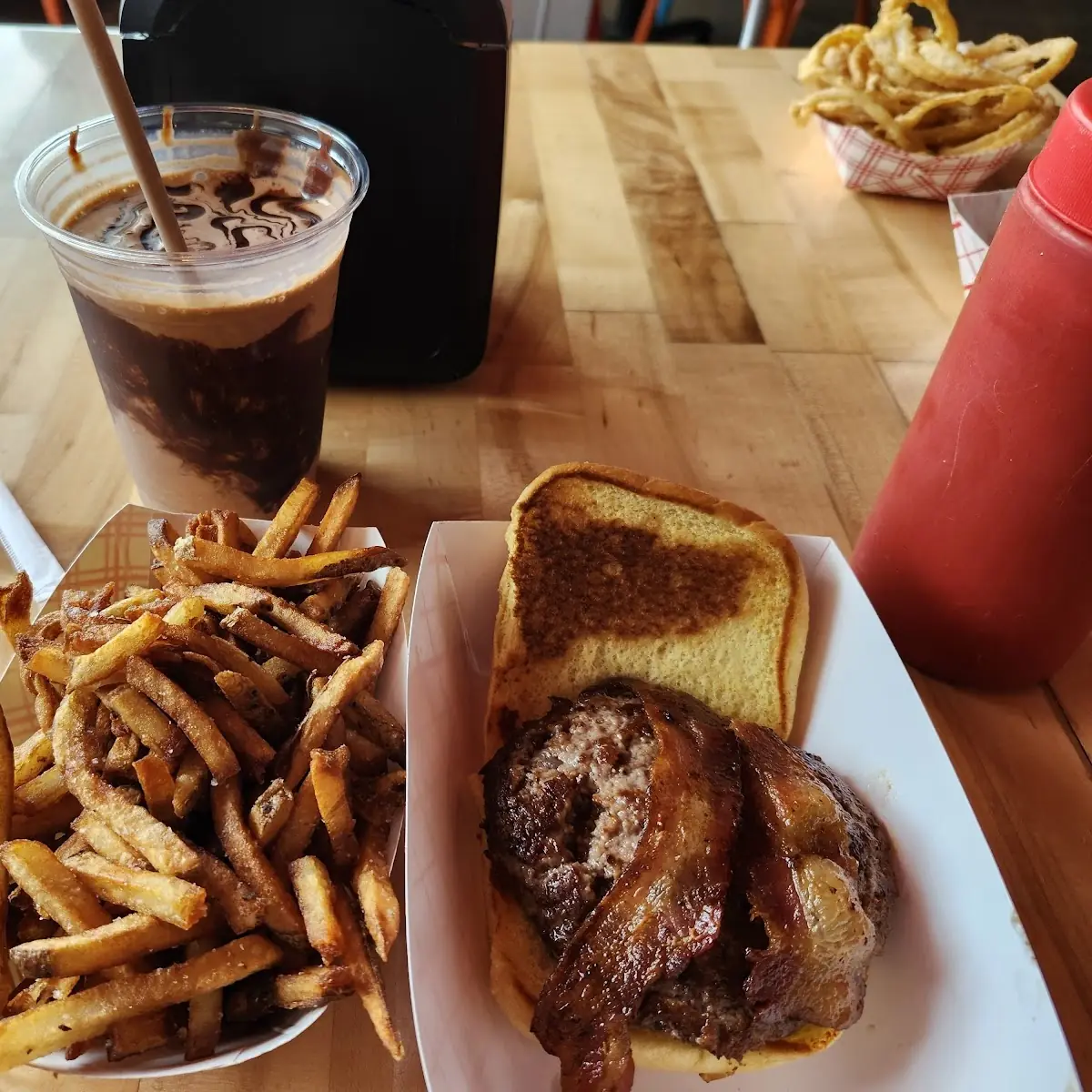 Bacon Burger Fries Chocolate Shake