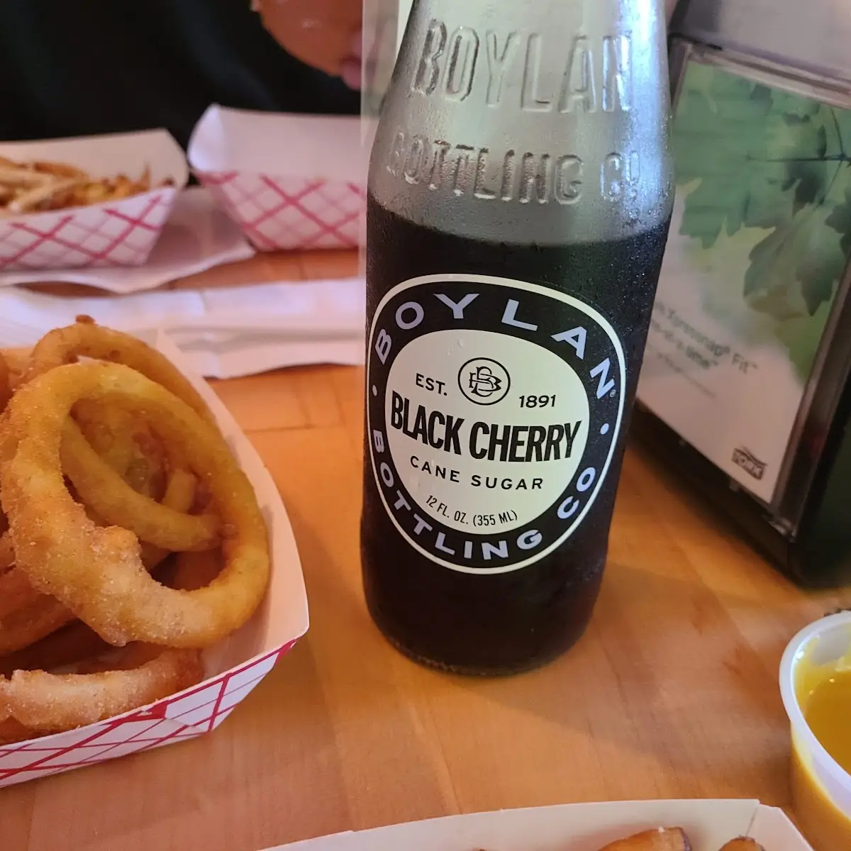 Onion Rings with Black Cherry Soda