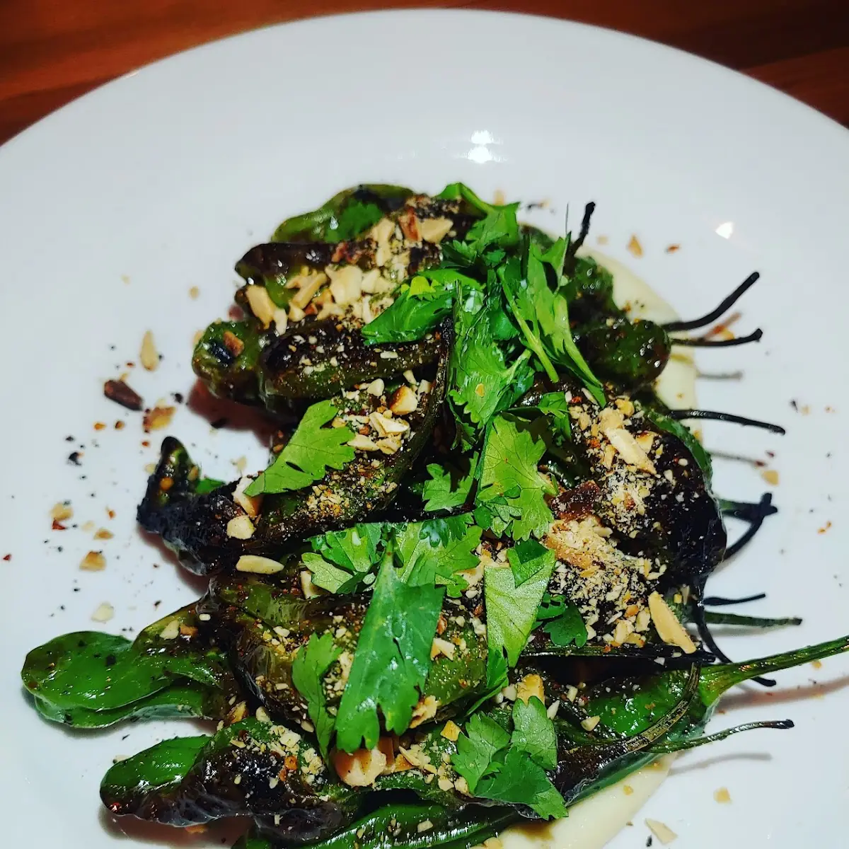 Charred Shishito Peppers
