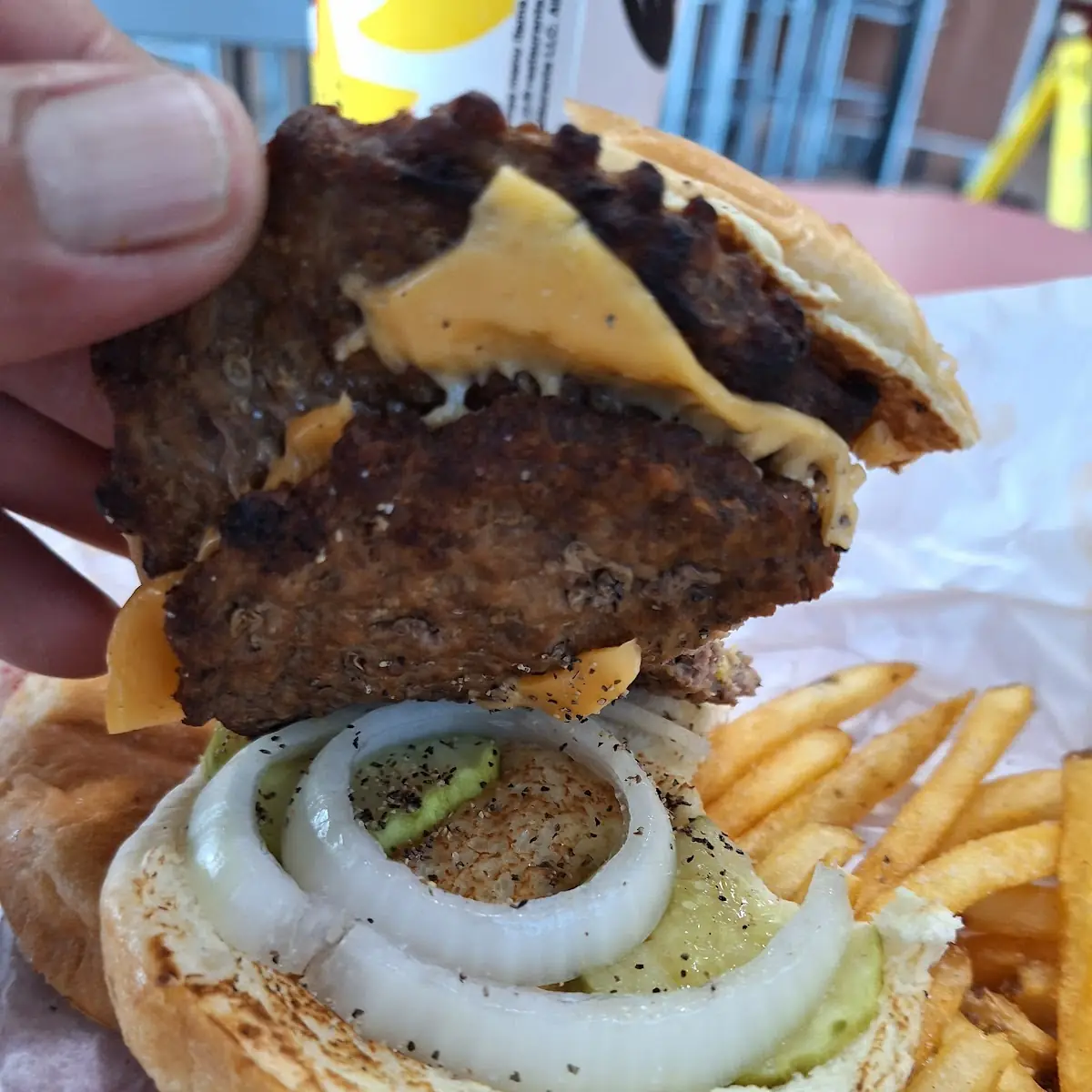 Old Meat Cheese Burger