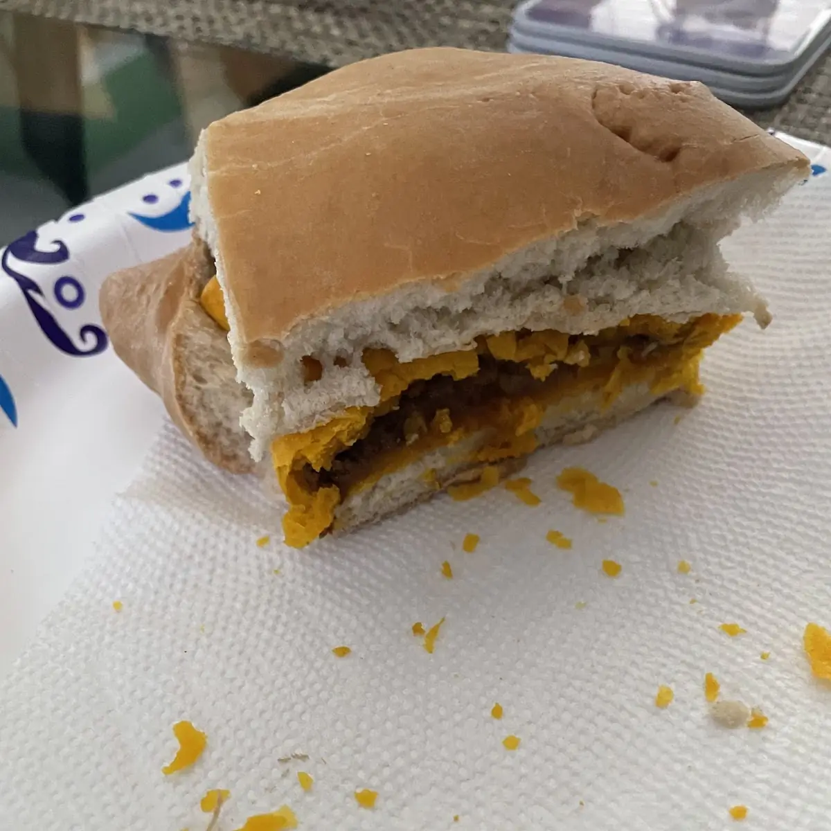 Coco Bread Beef Patty with Cheese