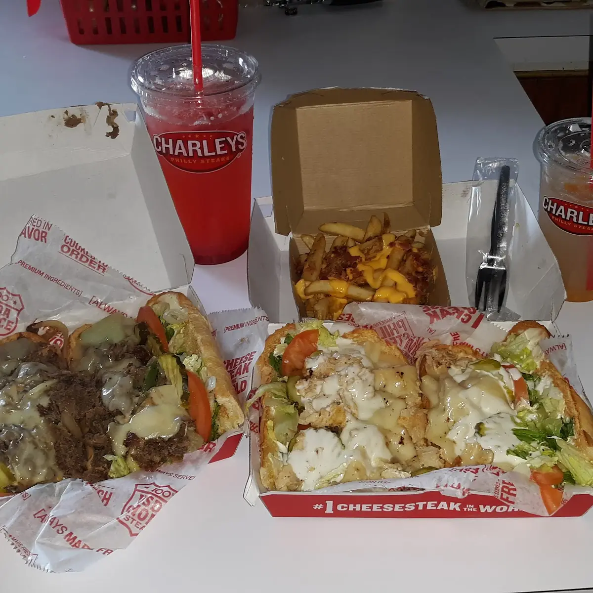 Steak Philly&Chicken Philly with Loaded Fries Cheese and Bacon