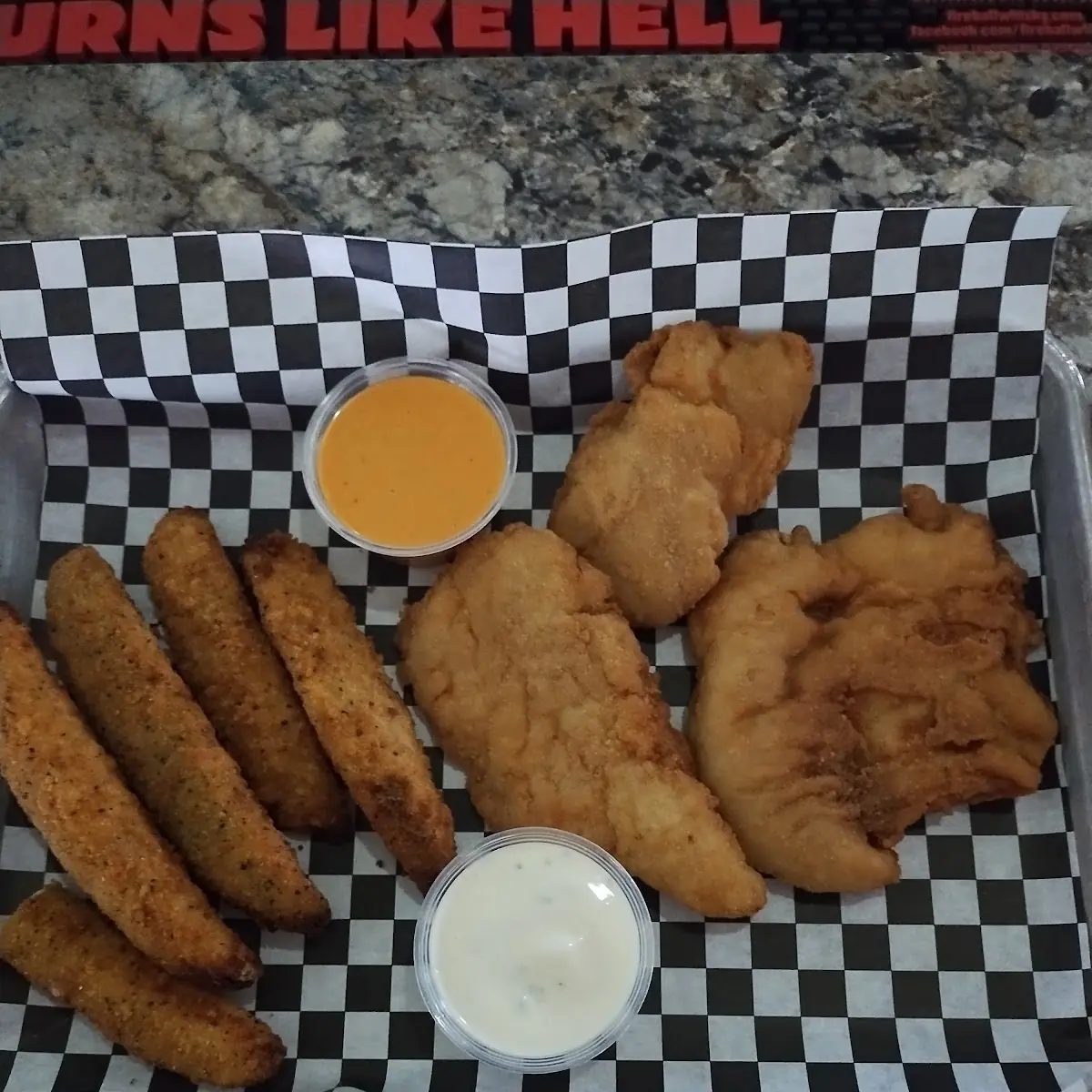 Fried Pickles & Chicken Strips