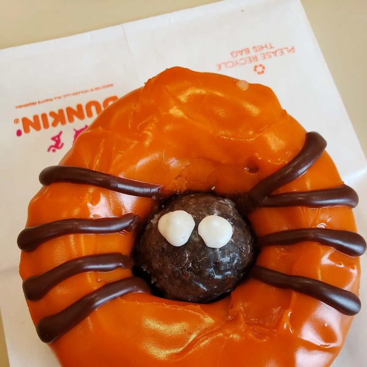 Halloween Spider Glazed Donut