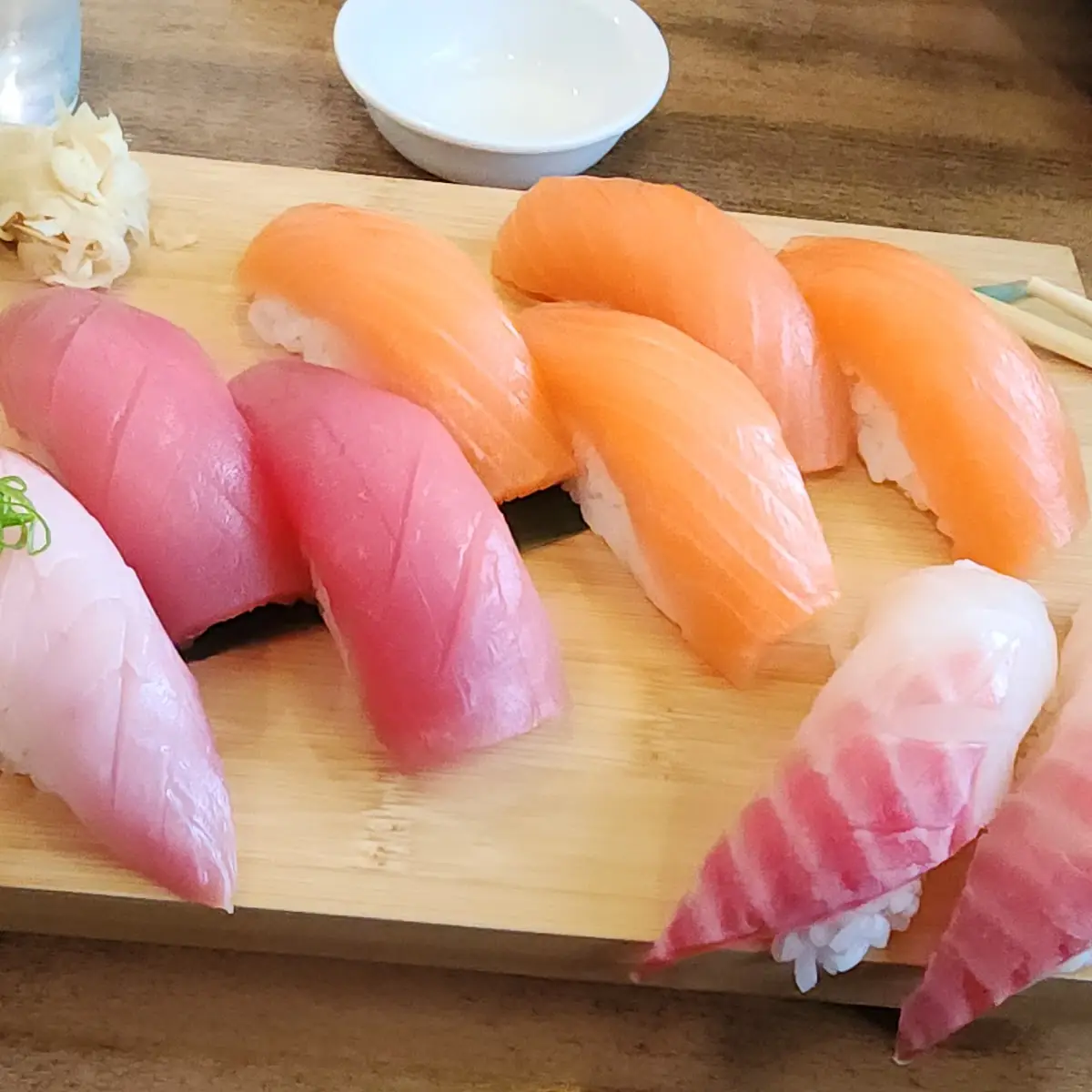 Salmon Yellowtail Tuna and Red Snapper