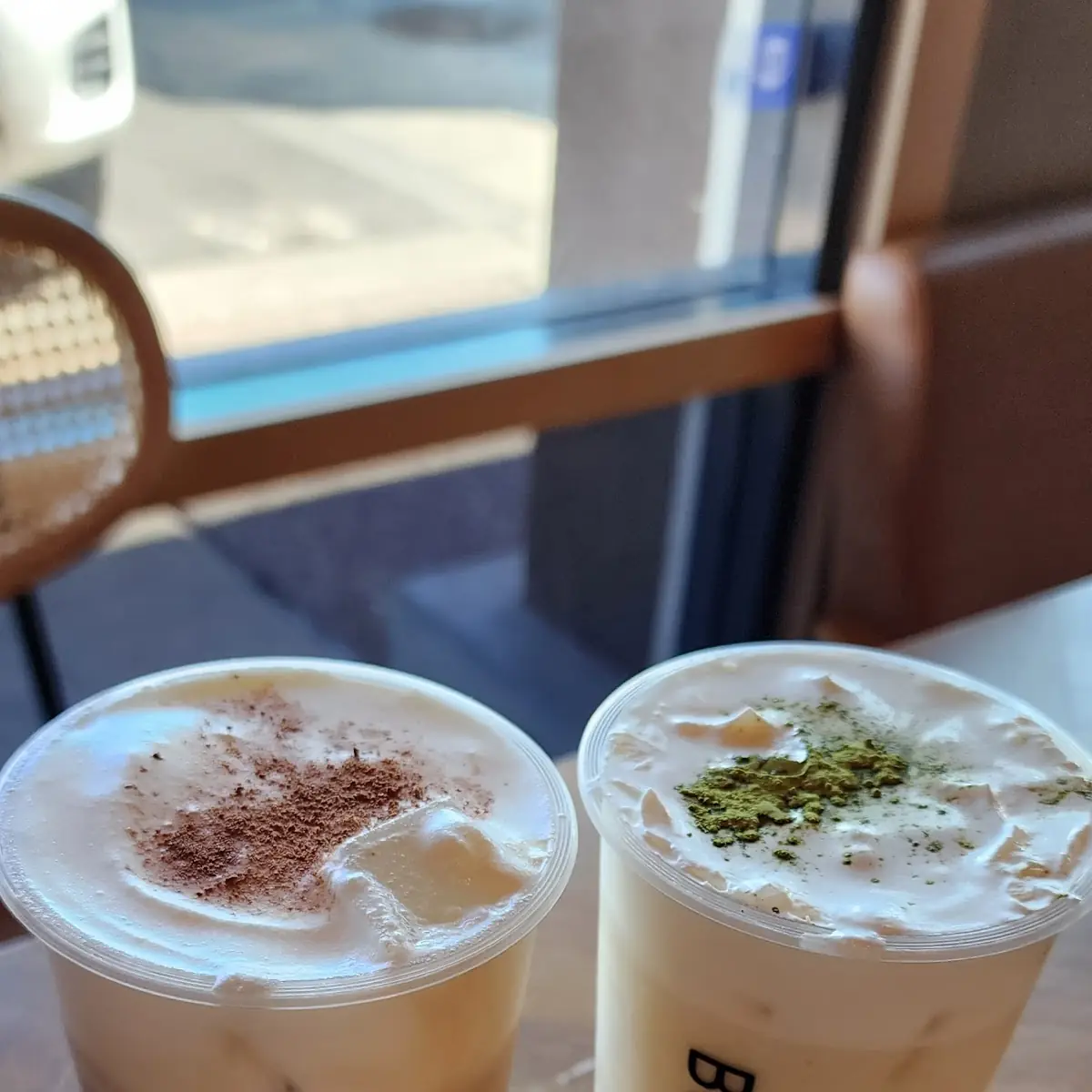 Sea Salt Coffee Latte and Green Tea Latte