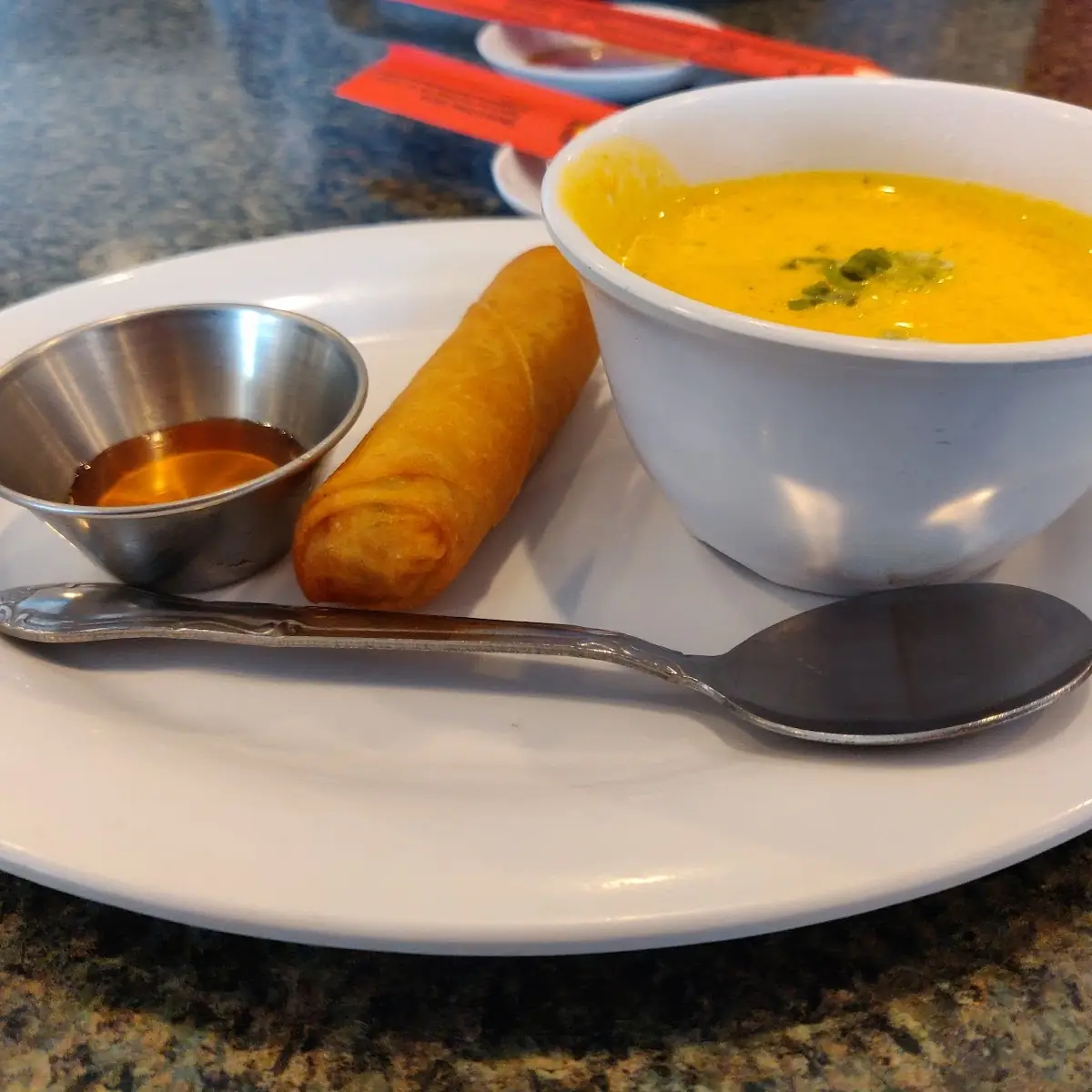 Pumpkin Soup and Roll