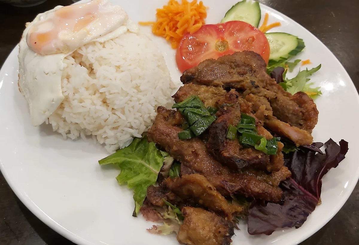 Grilled Pork Chop on Rice, Blue Lotus Restaurant & Cafe Vietnamese Cuisine