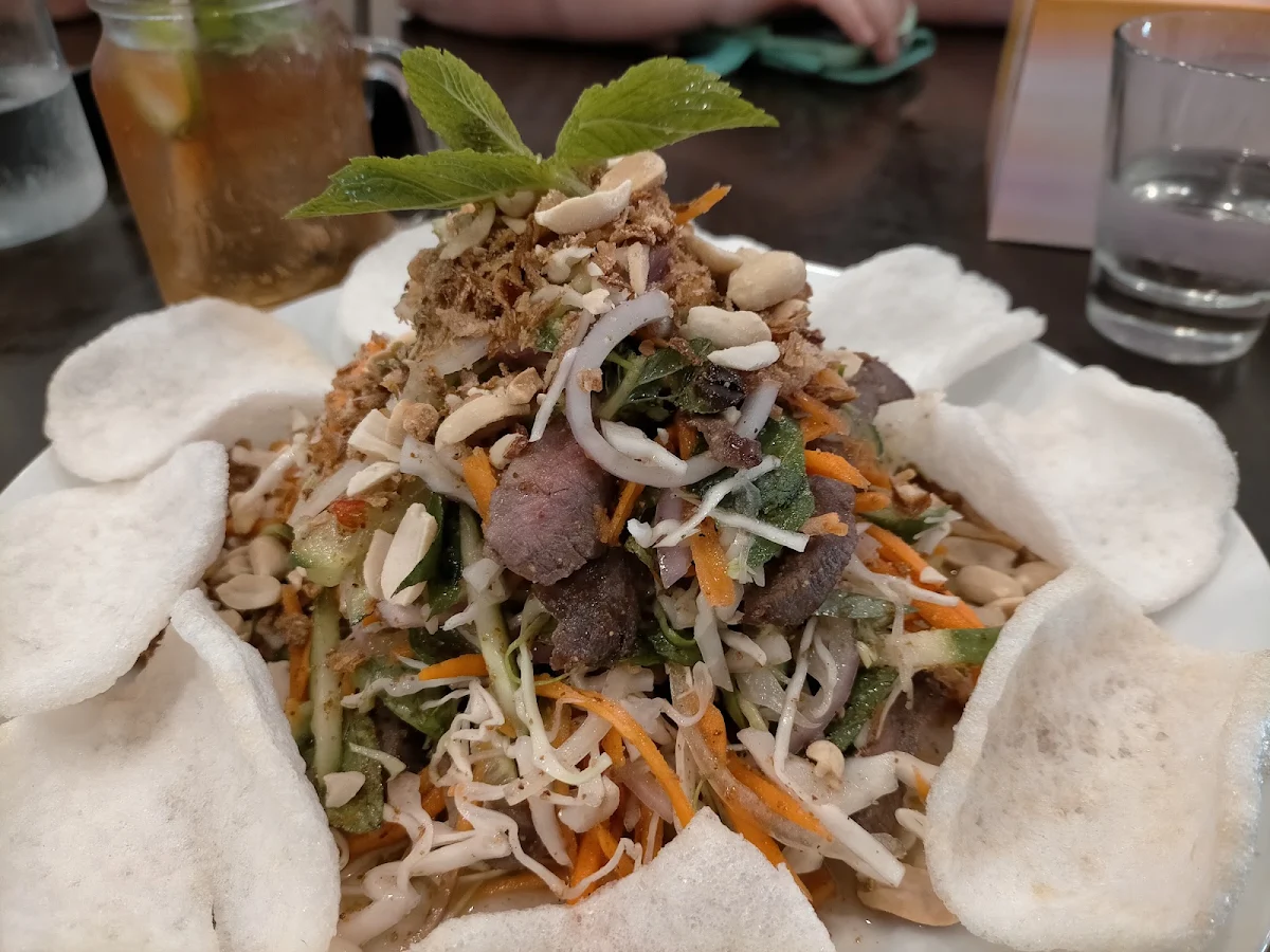 Rare Beef Salad, Blue Lotus Restaurant & Cafe Vietnamese Cuisine