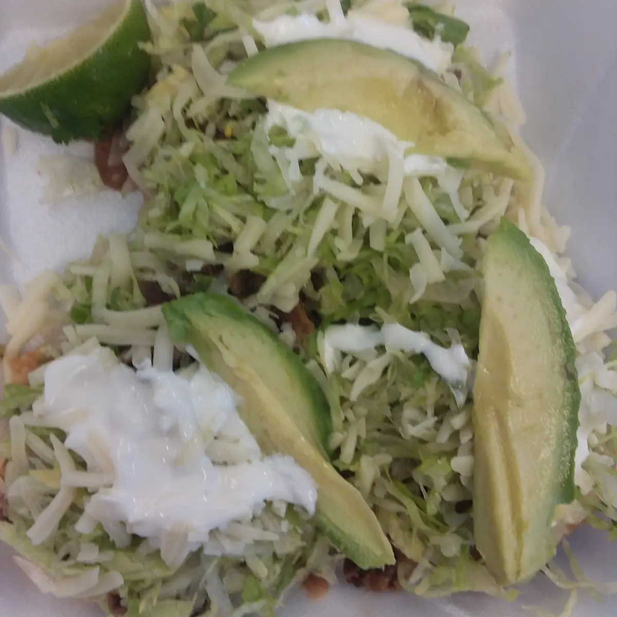 Sopes with Avocado Slices