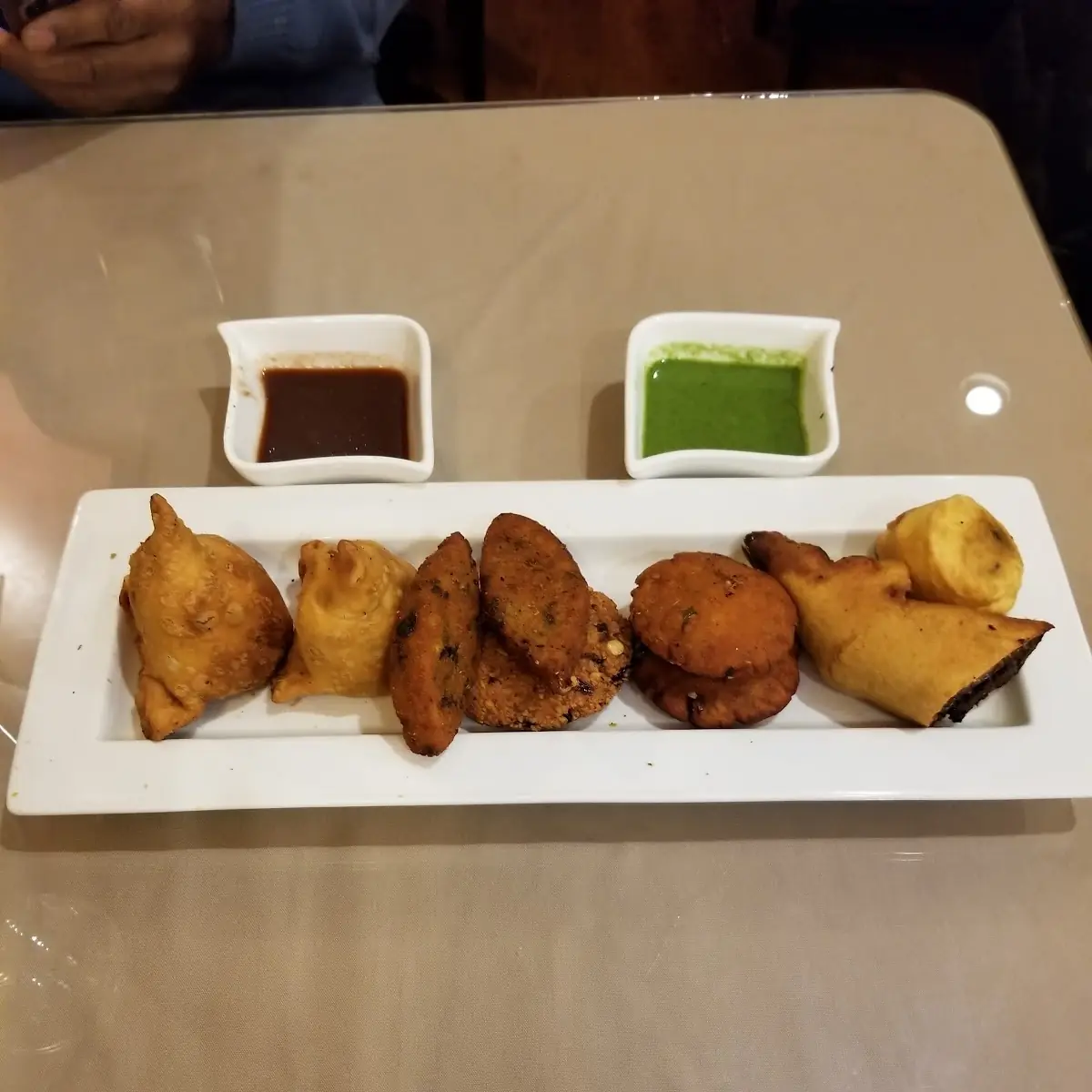 Sampler Plate Samosa Chaat Eggplant Parmigiana