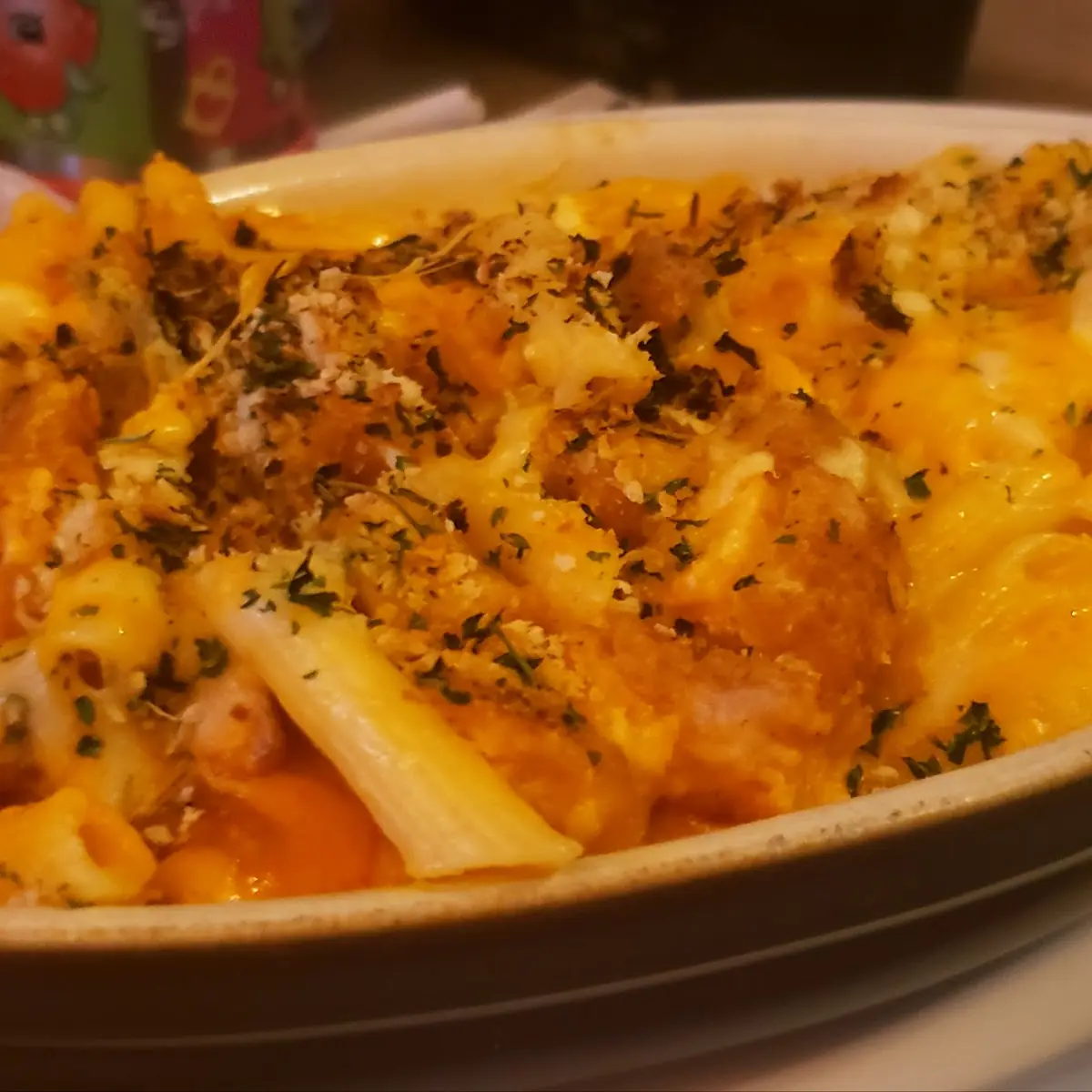 Crispy Buffalo Chicken Mac & Cheese
