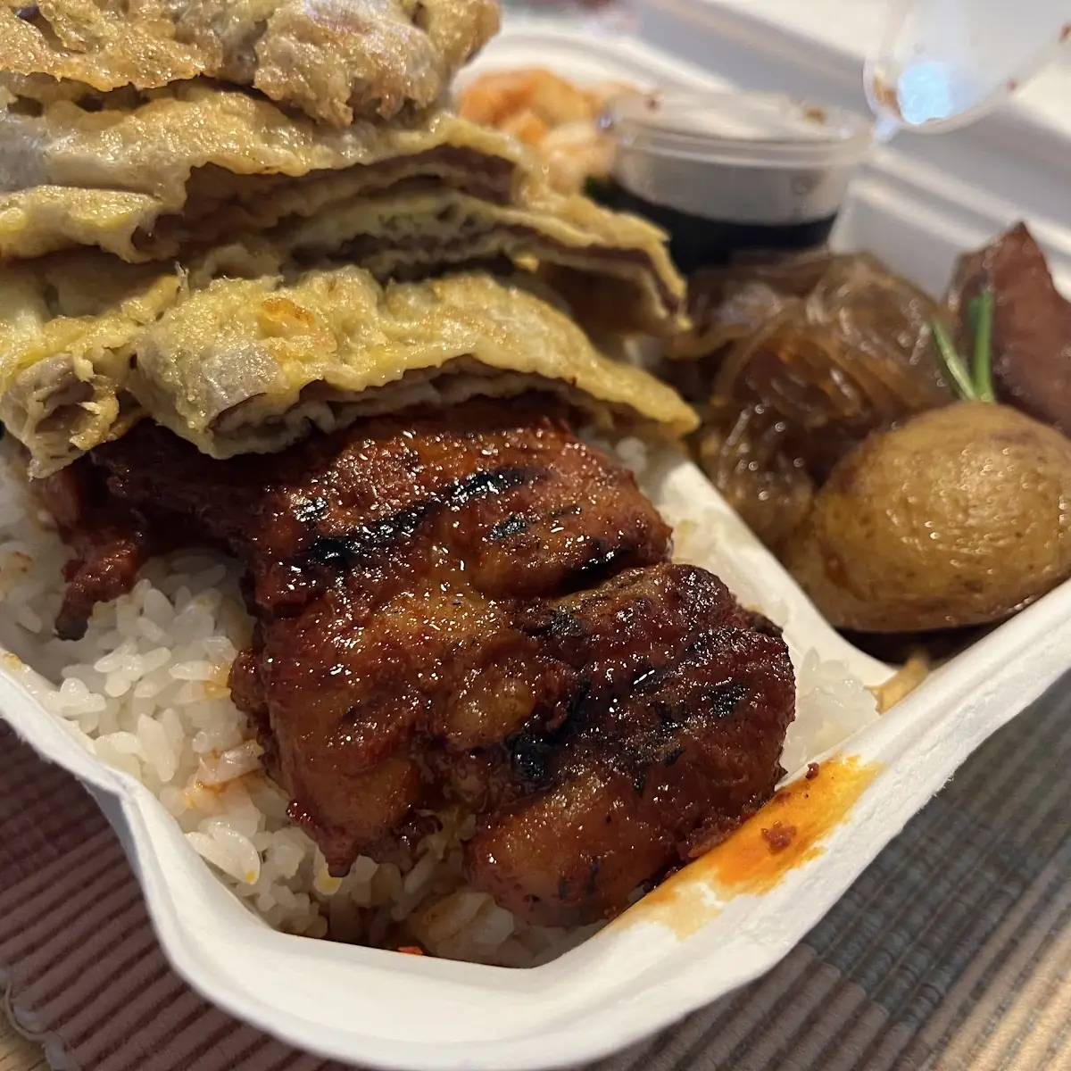 Spicy Chicken and Fish Jun Dinner Combo Special